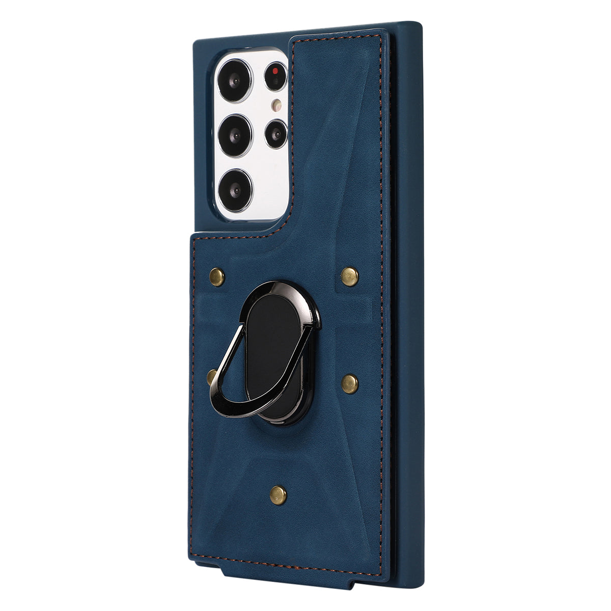 For Samsung Galaxy S23 Ultra Rotary Kickstand Leather Coated TPU Case Card Holder Phone Cover For Samsung Galaxy S23 Ultra Rotary Kickstand Leather Coated TPU Case Card Holder Phone Cover